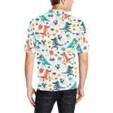 Cute Crocodile Pattern Men's All Over Print Polo Shirt