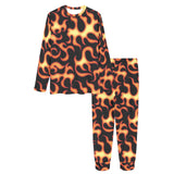 Fire flame dark pattern Women's All Over Print Pajama Set