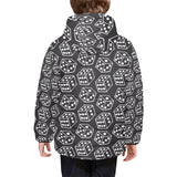 Dice Pattern Print Design 01 Kids' Boys' Girls' Padded Hooded Jacket