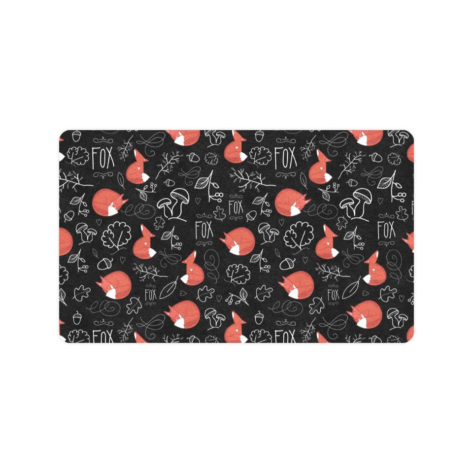 fox sleeping fox pattern Doormat