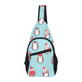 Cute penguin christmas design pattern All Over Print Chest Bag