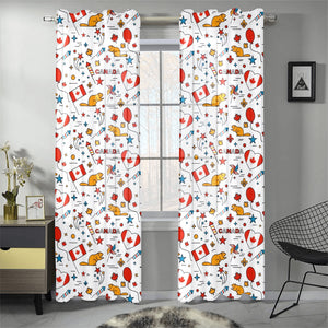 Canada Pattern Print Design 03 Gauze Curtain