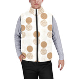 Gold Texture mushroom pattern Men's Padded Vest