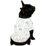 Cute sushi icon pattern All Over Print Pet Dog Round Neck Fuzzy Shirt