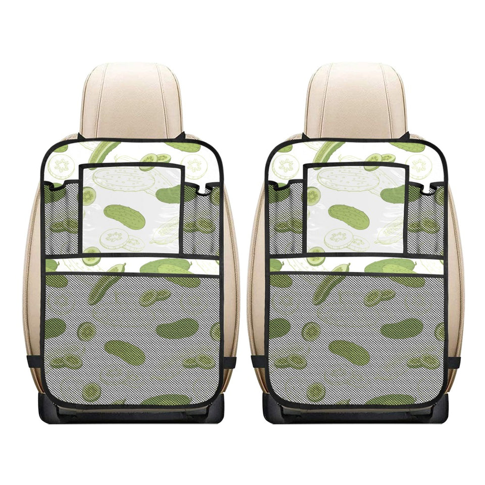 Cucumber sketch pattern Car Seat Back Organizer