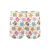 Color cute owl pattern Men's Swimming Trunks