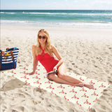 Golden Retriever Pattern Print Design 01 Beach Towel