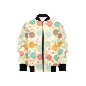 Bicycle Pattern Print Design 01 Kids' Boys' Girls' Bomber Jacket