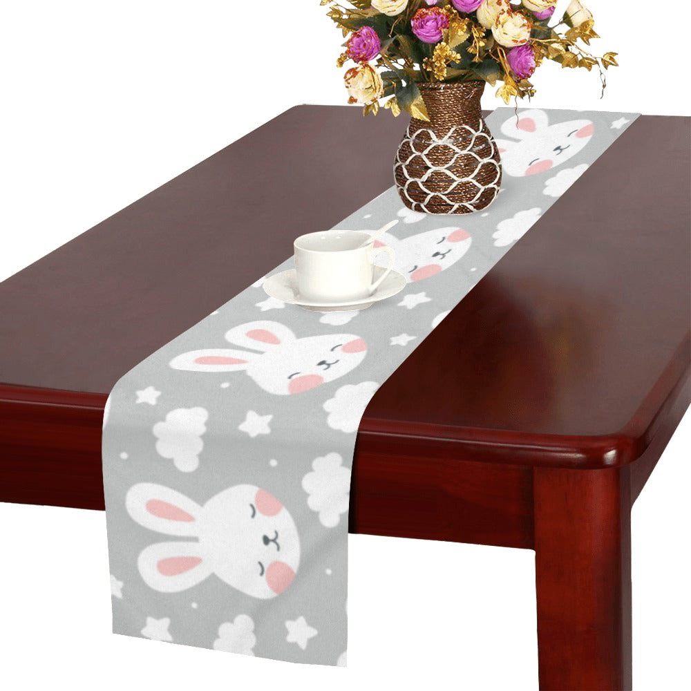 Rabbit cloud Pattern Table Runner