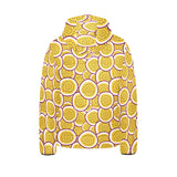Passion fruits slice pattern Kids' Boys' Girls' Padded Hooded Jacket