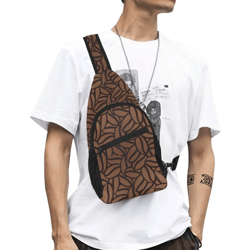 coffee bean pattern All Over Print Chest Bag