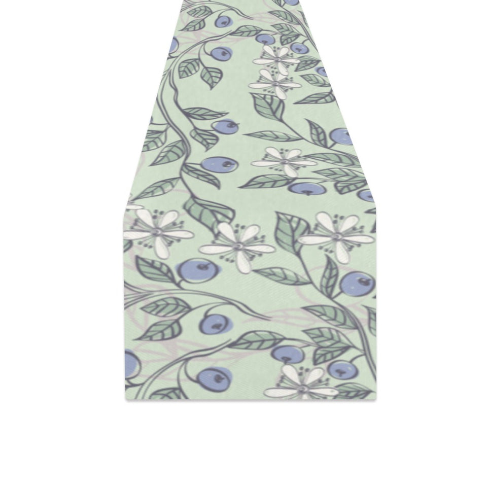 hand drawn blueberry pattern Table Runner