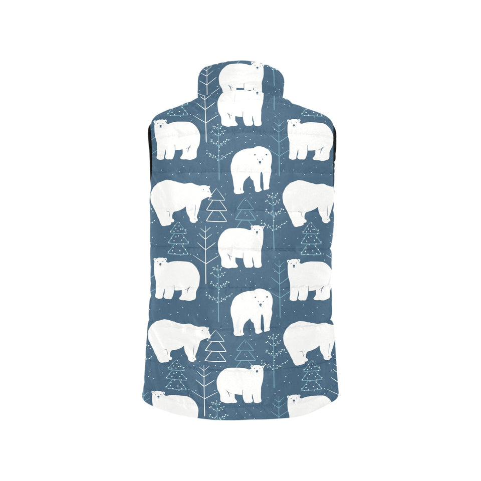 polar bear mother her child pattern Women's Padded Vest