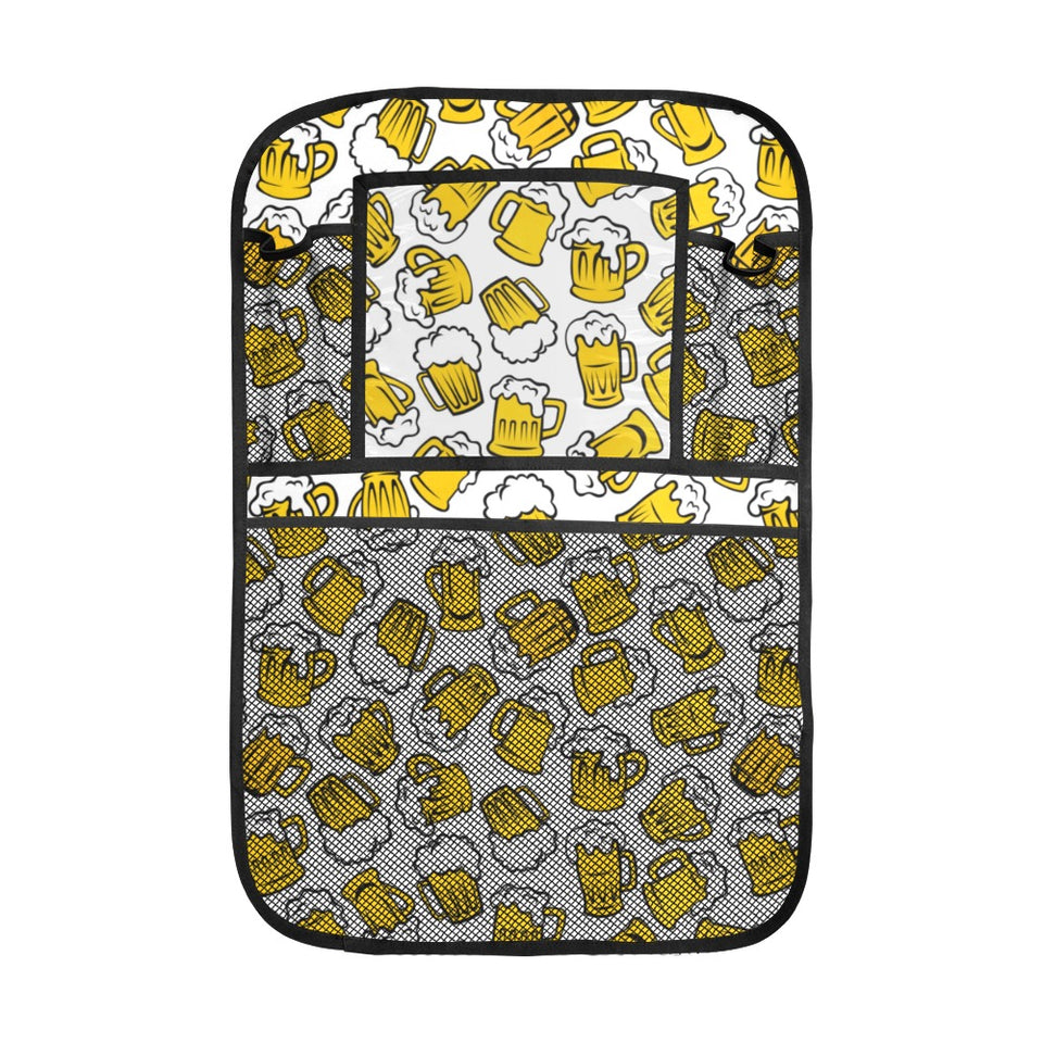 Beer design pattern Car Seat Back Organizer