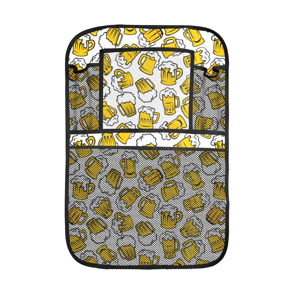 Beer design pattern Car Seat Back Organizer
