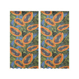 Colorful papaya tropical leaves Gauze Curtain