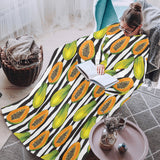 papaya design pattern Blanket Robe with Sleeves