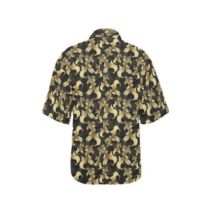 Goldfish Pattern Print Design 01 Women's All Over Print Hawaiian Shirt