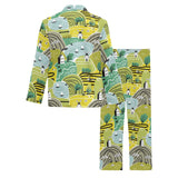 Hand drawn windmill pattern Men's Long Pajama Set