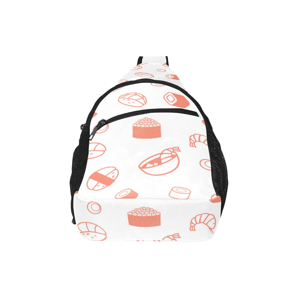 Sushi pattern All Over Print Chest Bag