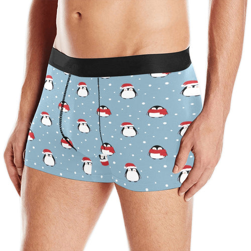 Cute penguin christmas snow pattern Men's All Over Print Boxer Briefs Men's Underwear