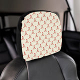 Golden Retriever Pattern Print Design 01 Car Headrest Cover
