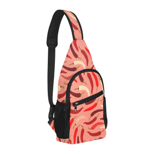 Beautiful Chili peppers pattern All Over Print Chest Bag