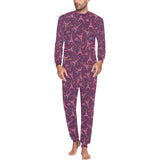 Eiffel Tower Heart Pattern Print Design 04 Men's All Over Print Pajama