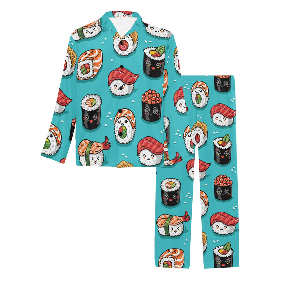 Cute sushi pattern Men's Long Pajama Set