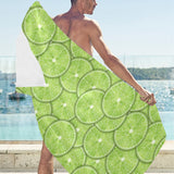 Slices of Lime pattern Beach Towel