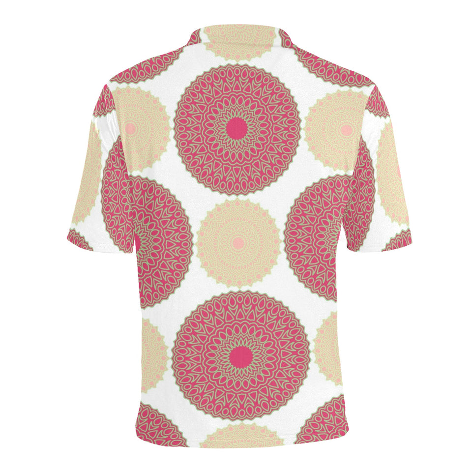 Circle indian pattern Men's All Over Print Polo Shirt