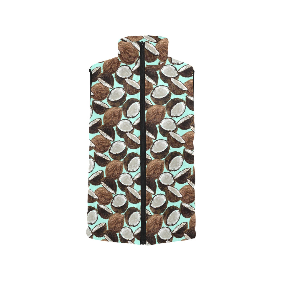 Coconut Pattern Print Design 03 Men's Padded Vest