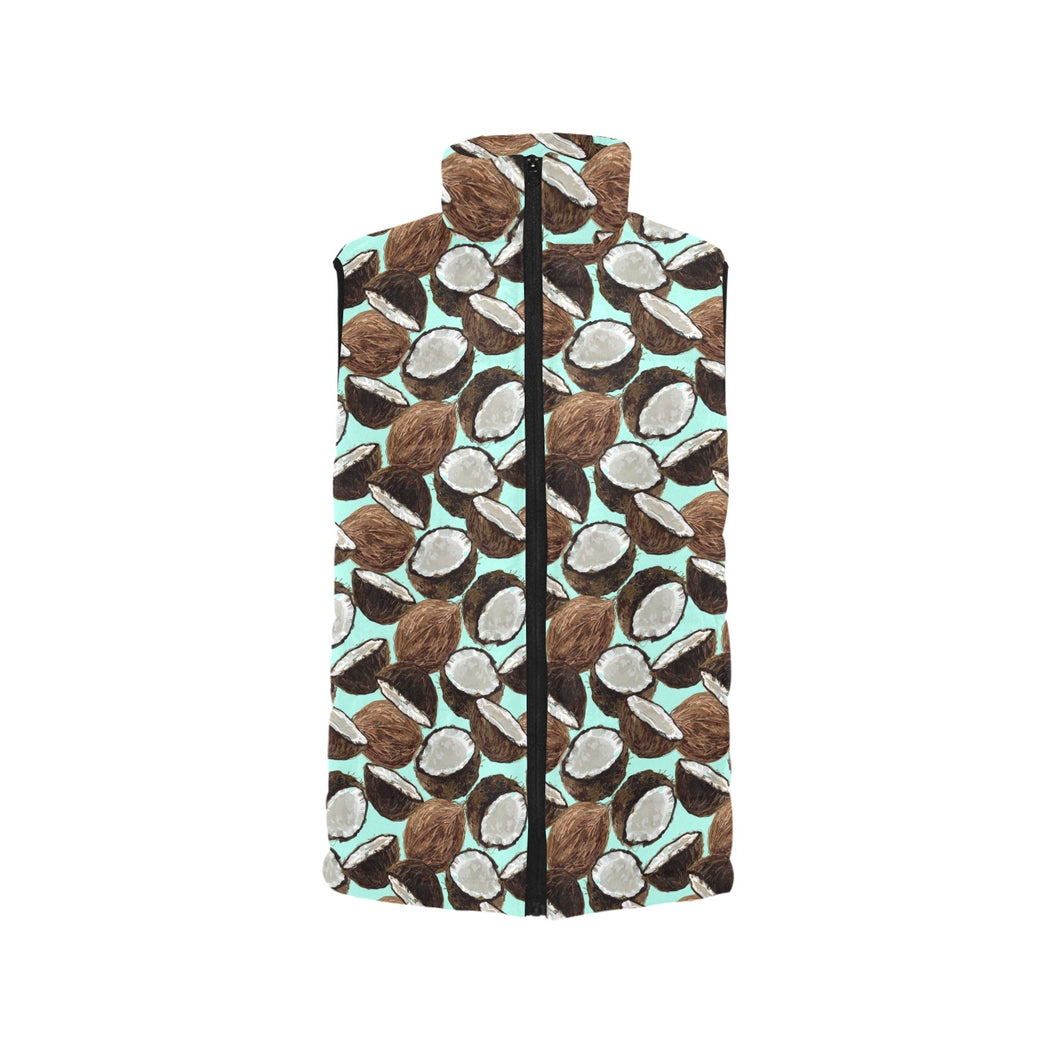 Coconut Pattern Print Design 03 Men's Padded Vest