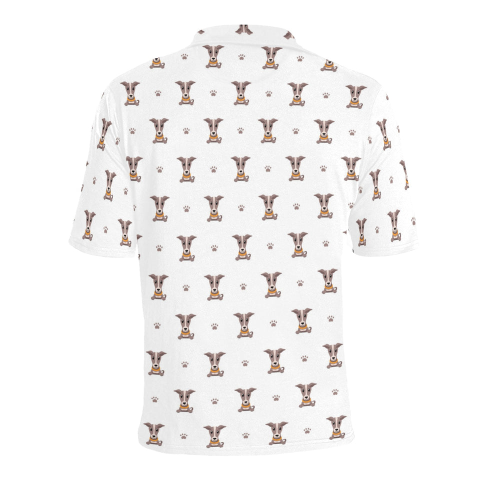 Greyhound Pattern Print Design 05 Men's All Over Print Polo Shirt