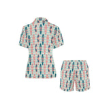 Surfboard Pattern Print Design 02 Women's V-Neck Short Pajama Set