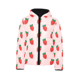 Strawberry beautiful pattern Kids' Boys' Girls' Padded Hooded Jacket