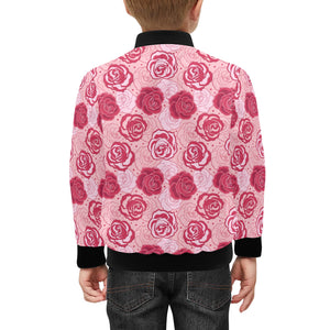 Rose Pattern Print Design 02 Kids' Boys' Girls' Bomber Jacket