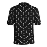 Engine Piston Black Theme Pattern Print Design 03 Men's All Over Print Polo Shirt
