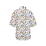 Skate Board Pattern Print Design 05 Women's All Over Print Hawaiian Shirt