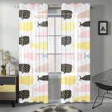 Whale dot pattern Gauze Curtain