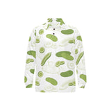 Cucumber sketch pattern Men's Long Sleeve Polo Shirt