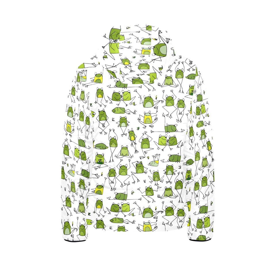 Sketch funny frog pattern Kids' Boys' Girls' Padded Hooded Jacket