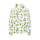 Sketch funny frog pattern Kids' Boys' Girls' Padded Hooded Jacket