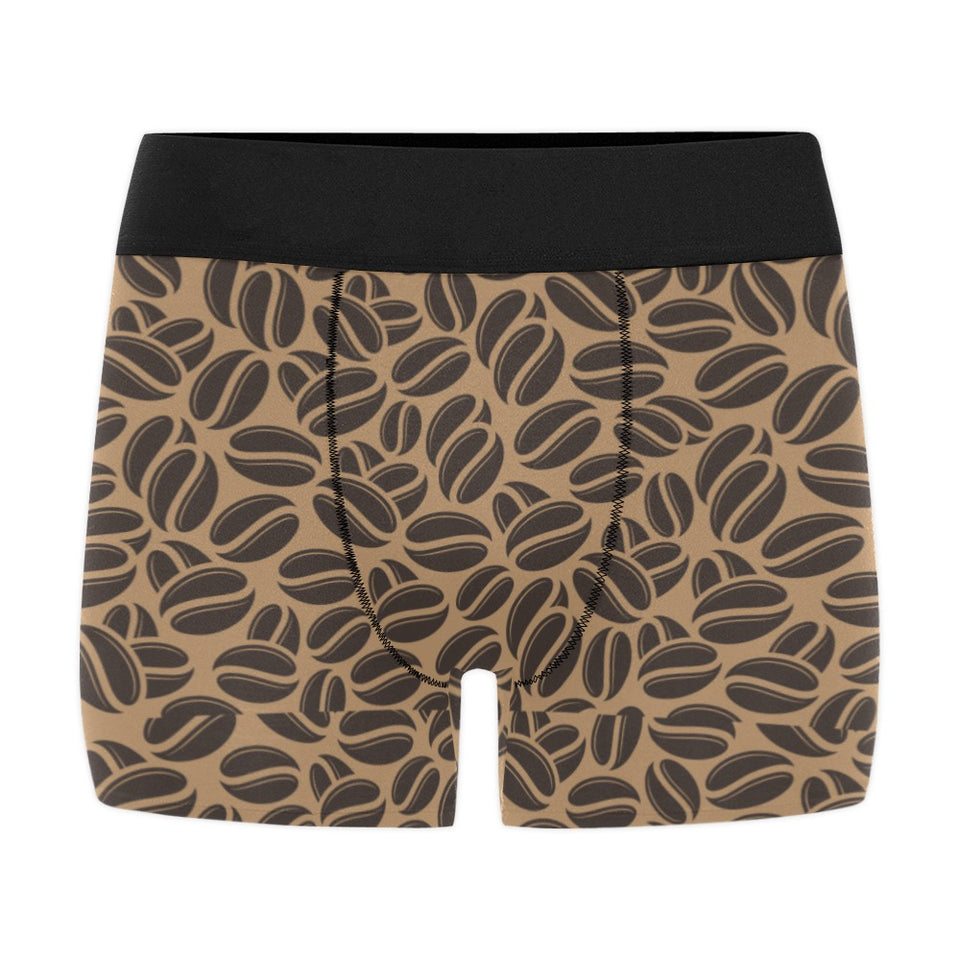 Coffee bean on brown background Men's All Over Print Boxer Briefs Men's Underwear