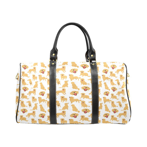 Golden Retriever Pattern Print Design 05 Travel Bag