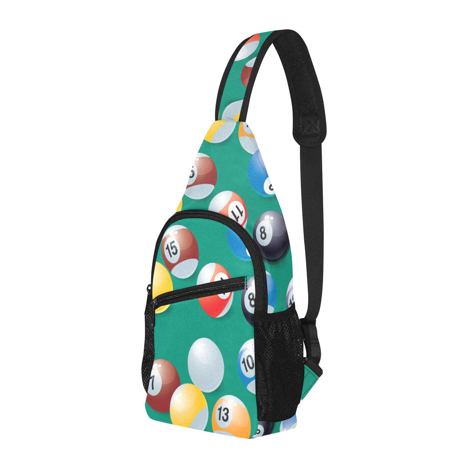Billiard Ball Pattern Print Design 01 All Over Print Chest Bag