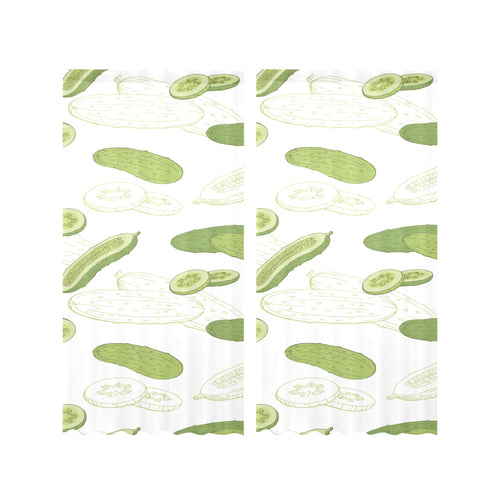 Cucumber sketch pattern Gauze Curtain
