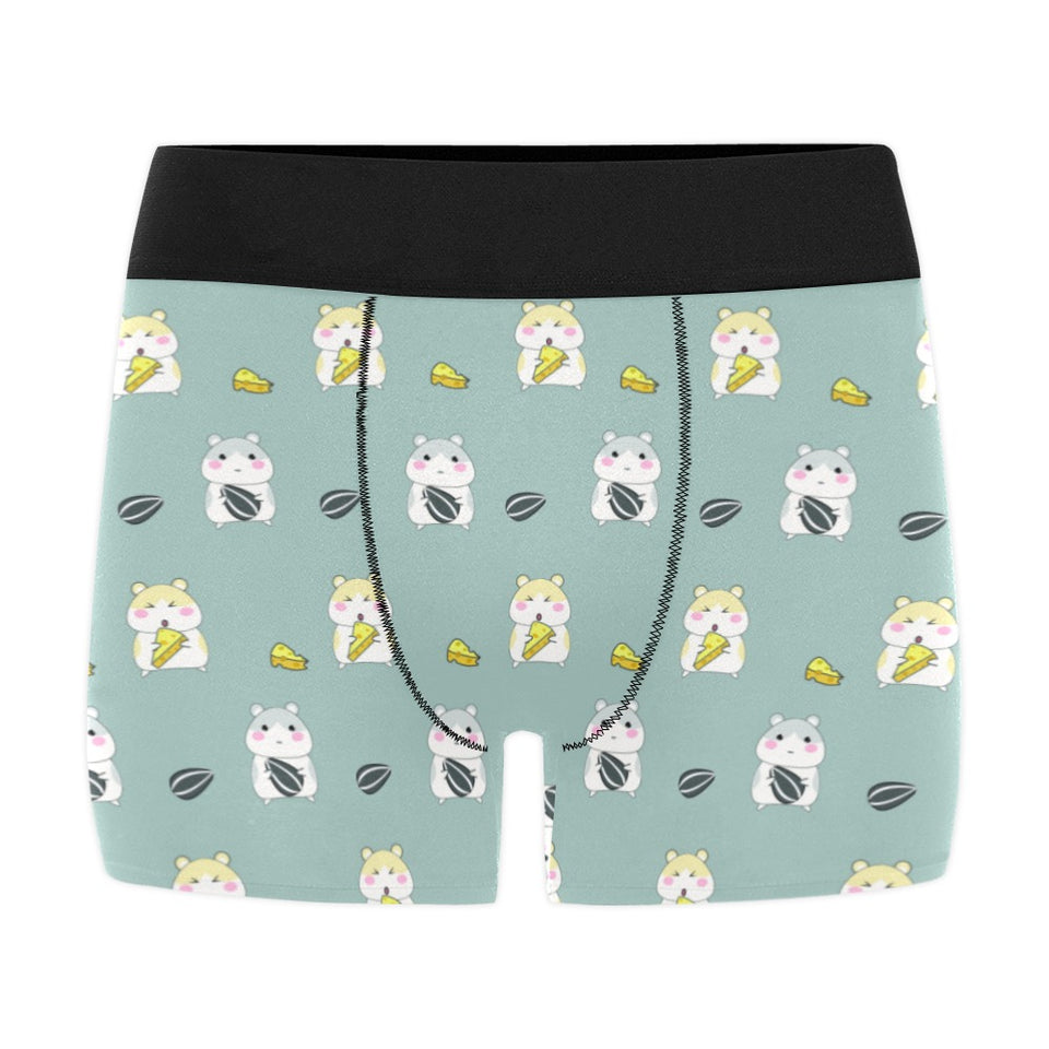 Cute hamster cheese pattern Men's All Over Print Boxer Briefs Men's Underwear