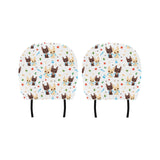 Cute Chihuahua dog pattern Car Headrest Cover