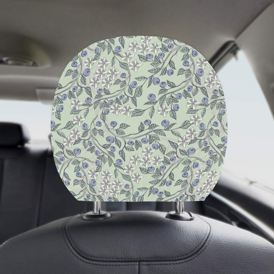 hand drawn blueberry pattern Car Headrest Cover